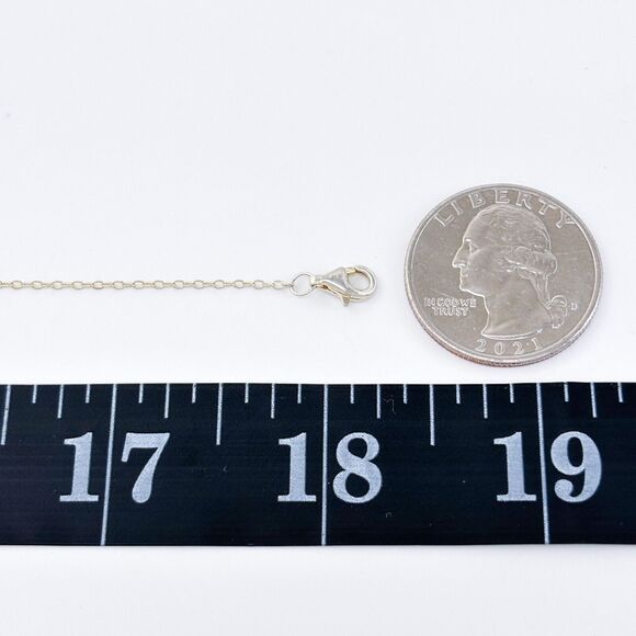 Vintage Sterling Silver 925 1.1mm Adjustable Cable Chain Necklace 16"-18" - Picture 2 of 3